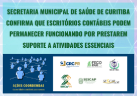 Prefeitura de Curitiba confirma que escritórios contábeis podem trabalhar normalmente durante vigência de novas medidas restritivas