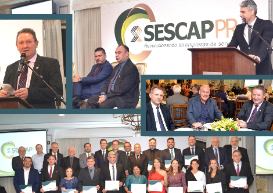 Representantes do CRCPR prestigiam solenidade de posse de novo presidente e diretoria do SESCAP-PR