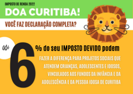 Doa Curitiba! Ação do CRCPR, FAS e entidades mobiliza contribuintes para destinação de imposto de renda para projetos sociais