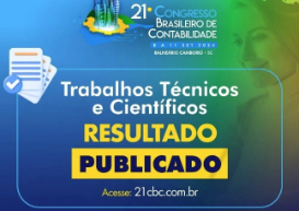 21º CBC: resultados dos trabalhos submetidos ao 21º Congresso Brasileiro de Contabilidade já estão disponíveis