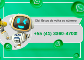 O CADU está de volta ao número +55 (41) 3360-4700