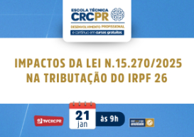 Escola Técnica CRCPR da próxima quarta (21) abordará o tema: 