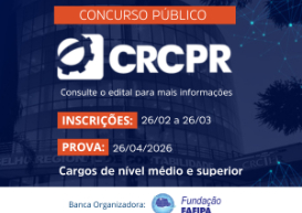 Estão abertas as inscrições para o Concurso CRCPR