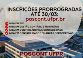 UFPR prorroga data de inscrição para MBA em Contabilidade até 30 de março 