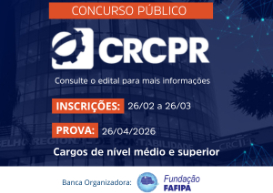 Inscrições para Concurso CRCPR vão até 26 de março