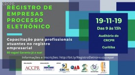 CRCPR receberá curso sobre o Processo Eletrônico de Registro de Empresas no PR