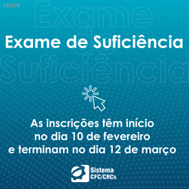 Inscrições para o Exame de Suficiência começam nesta semana