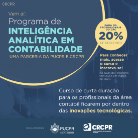 Programa de Inteligência Analítica em Contabilidade, lançado no CRCPR dia 17 já está com inscrições abertas