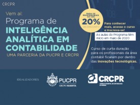 BOA NOTÍCIA! Inteligência Analítica em Contabilidade, curso da PUCPR, em parceria com o CRCPR tem turma confirmada e nova data de início