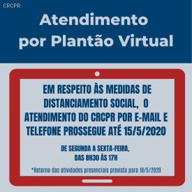 Plantão Virtual do CRCPR atende de 2ª a 6ª feira por e-mail e telefone